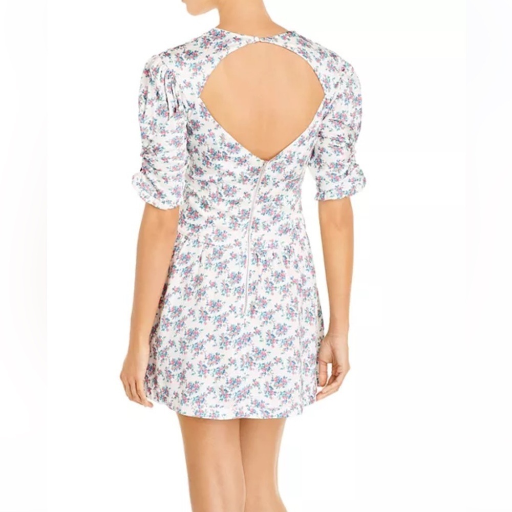 New For Love & Lemons Taggart Floral Print Mini Dress White NWT - Picture 16 of 16